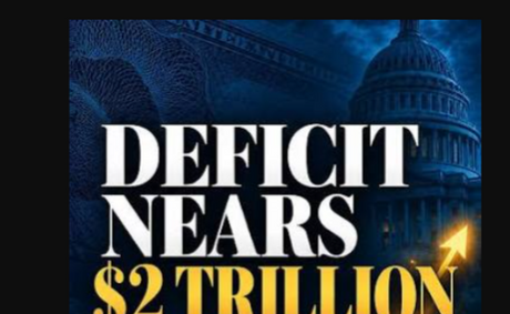 U.S. Deficit Nears $2 Trillion as Washington Faces a Spending Crisis.