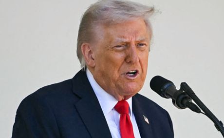 ‘My God’: Trump Turns Rose Garden Event Into a Sweaty Love Letter to Himself During Bizarre Rant, and He Gets Lost in His Own World