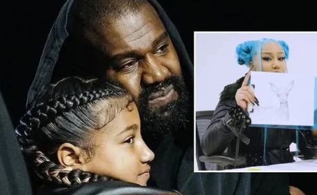 North West Channels Dad Kanye’s Creative Genius After Drawing a Baby Deer in Minutes (VIDEO)