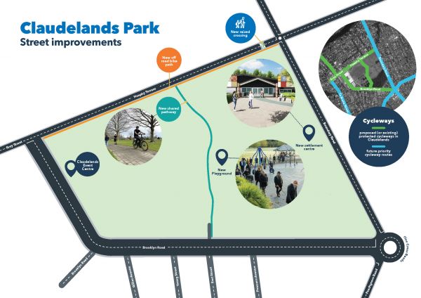 Map for Claudelands Park street improvements