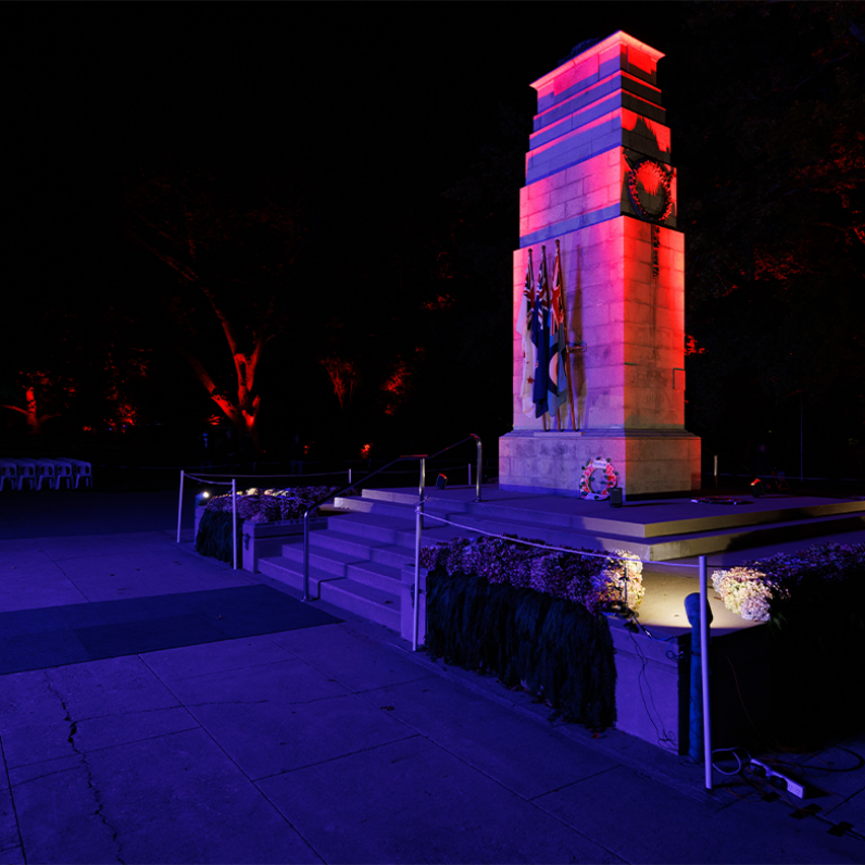 The cenotaph in Memorial Park