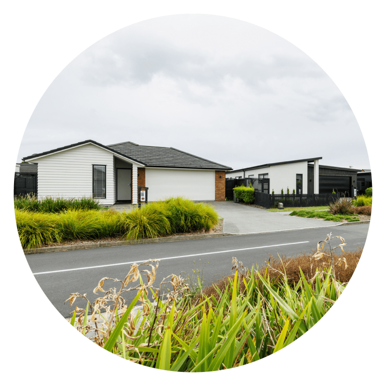 Houses on a residential street