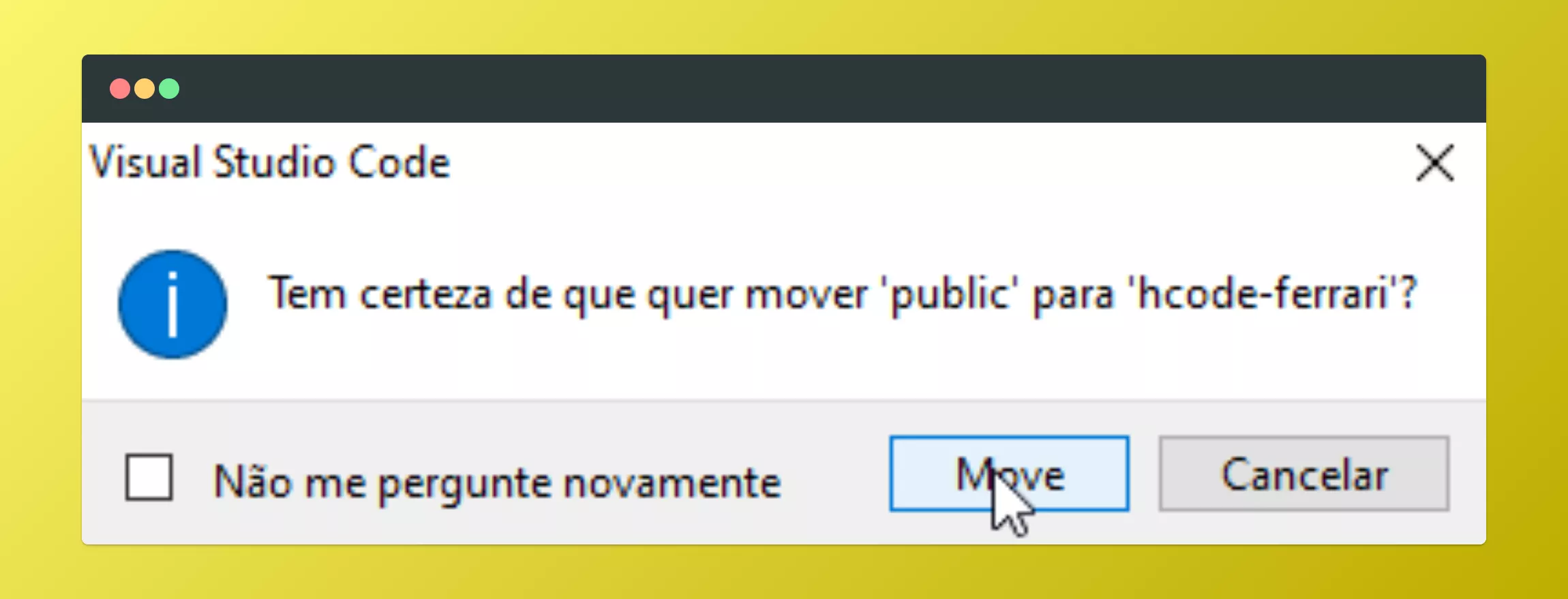 Movendo pasta public para hcode-ferrari