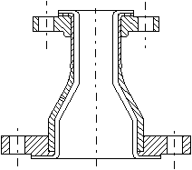 JCS Tool PTFE-lined concentric pipe reducer