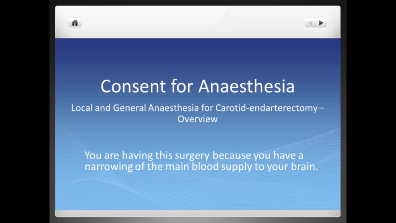 Anaesthesia for Carotid Endarterectomy