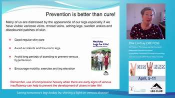 Ellie Lindsay OBE. The Importance of Lower Limb Care