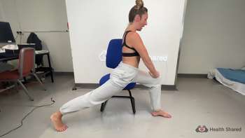 Hip flexor stretch seated