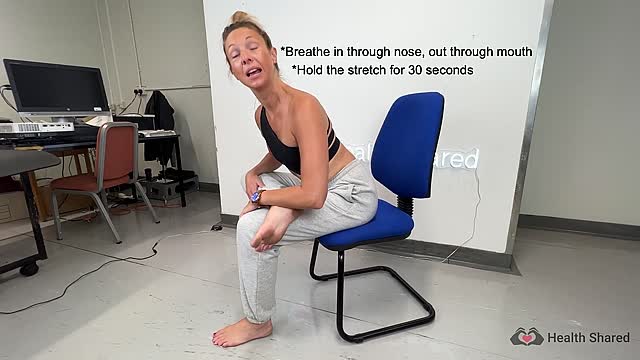 Arm circles seated exercise