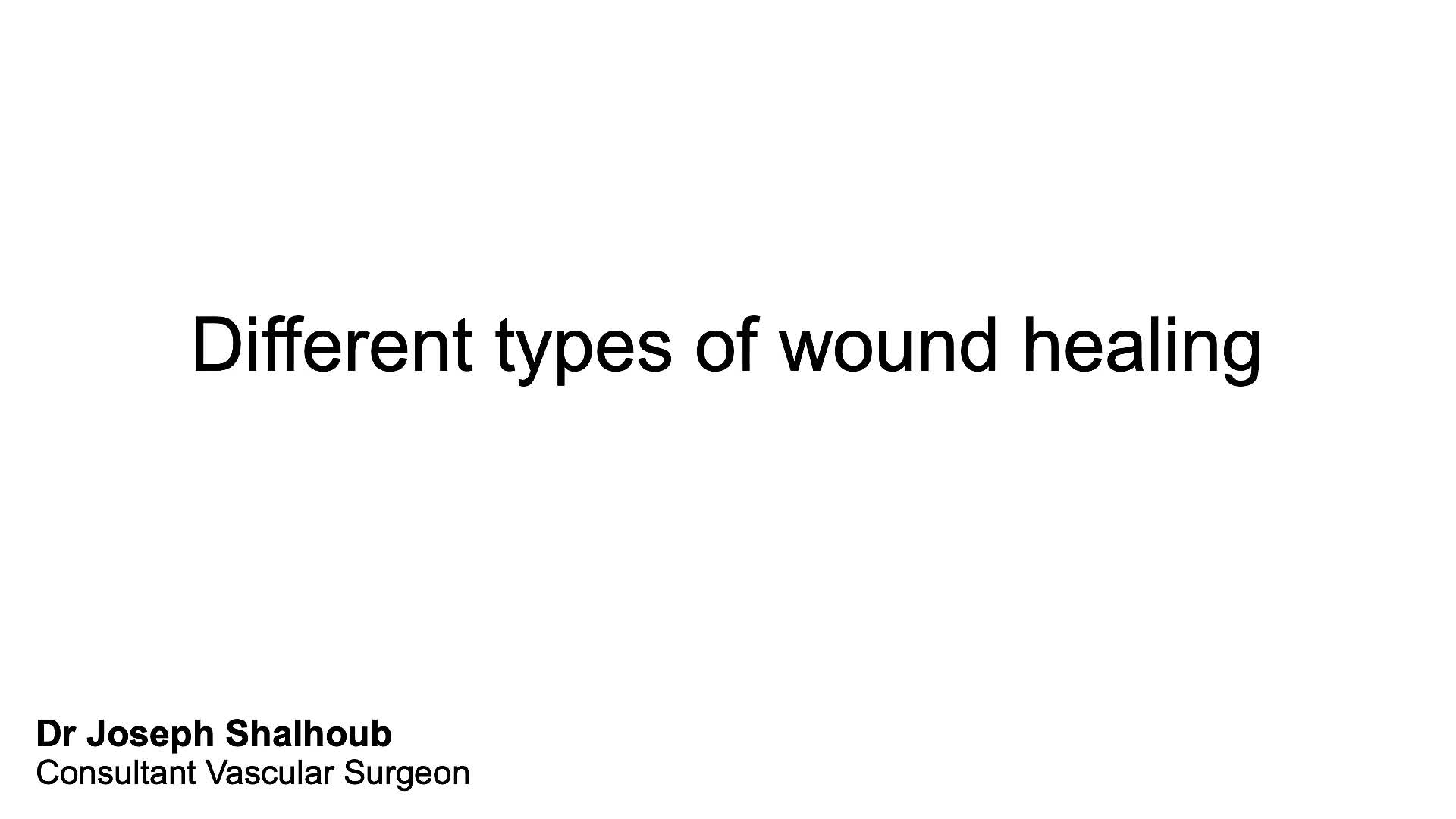 Different types of wound healing