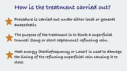 Endo-thermal ablation of saphenous vein