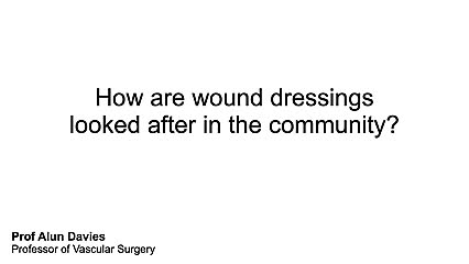 How are wound dressings looked after in the community?