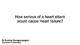 How big a heart attack might lead to Heart Failure?