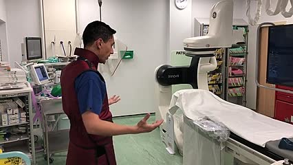 Walk through of the cardiac cath lab at West Middlesex Hospital