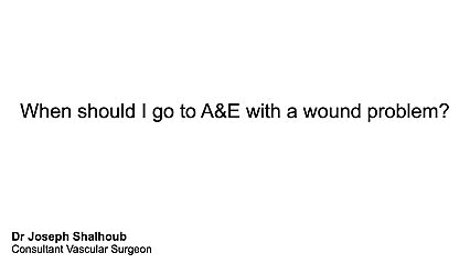 When should I go to A&E with a wound problem?