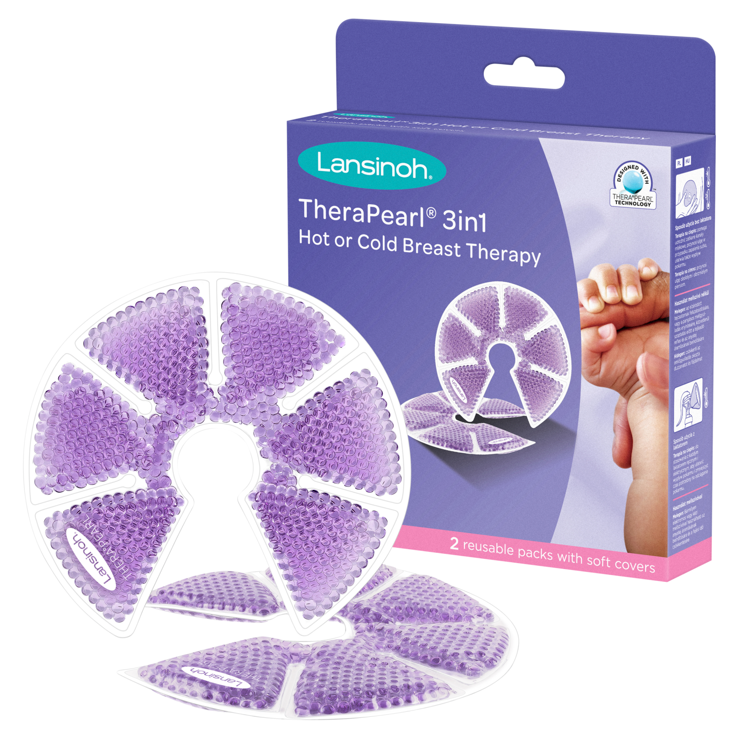 Lansinoh TheraPearl 3-in-1 Breast Therapy Packs