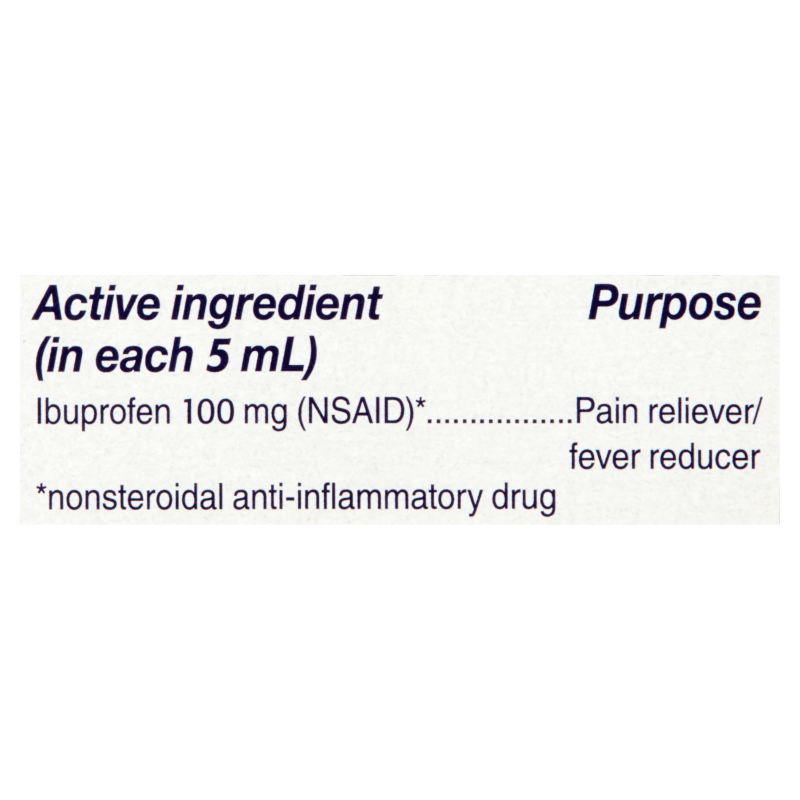 Motrin Children's Ibuprofen Oral Suspension Liquid for Ages 2 to 11 Years. Original Berry Flavor (Dye-free).  (4 fl oz)