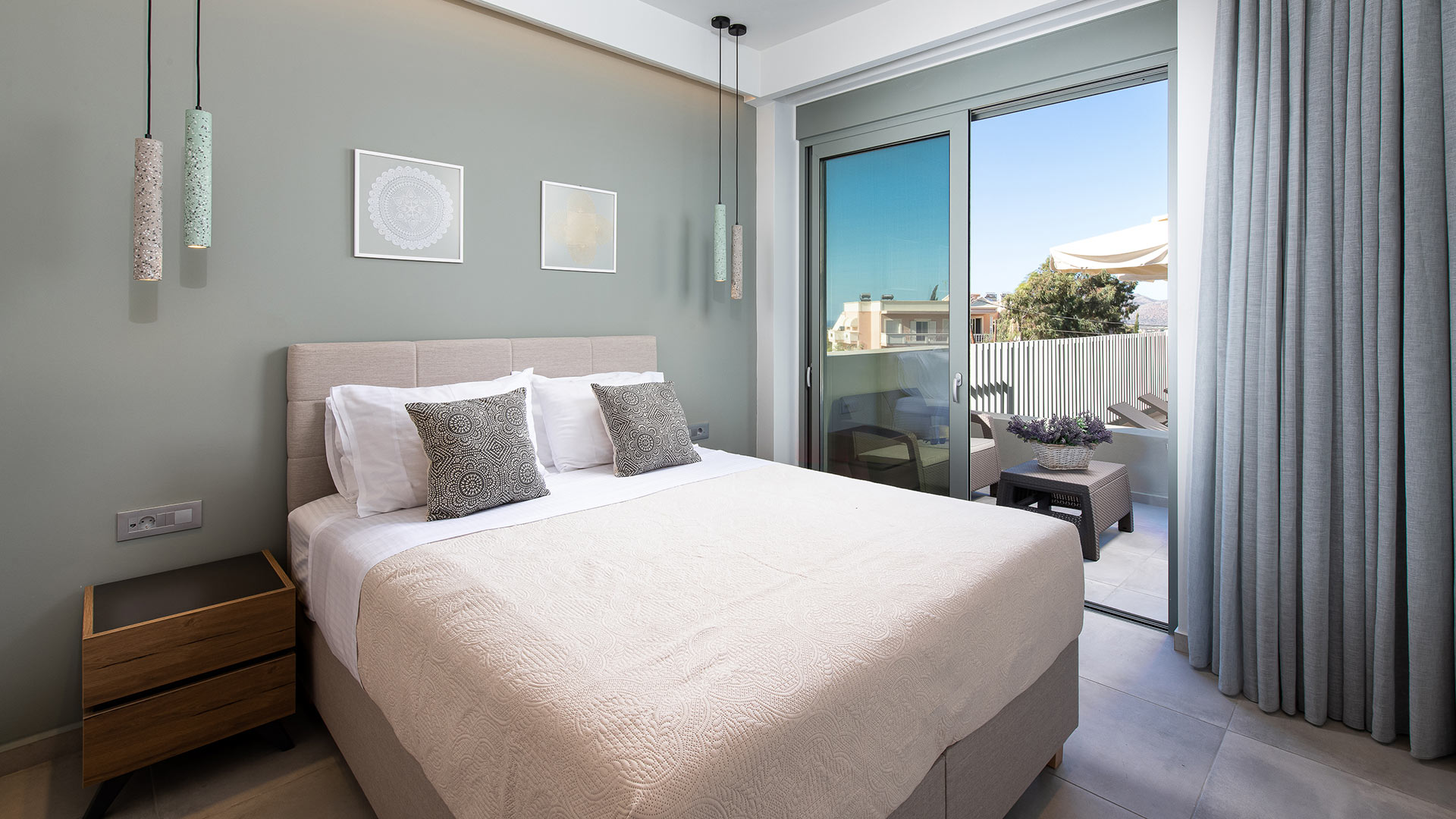 Bedroom with balcony