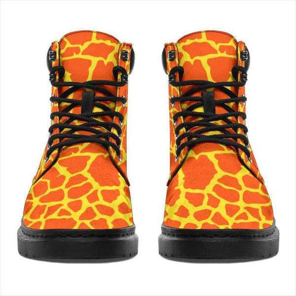 Giraffe Print,Animal Print Birthday Gift For Men and Women, Working Boots Leather Boots