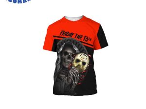 The Death With Jason Voorhees Mask Halloween 3D Shirt