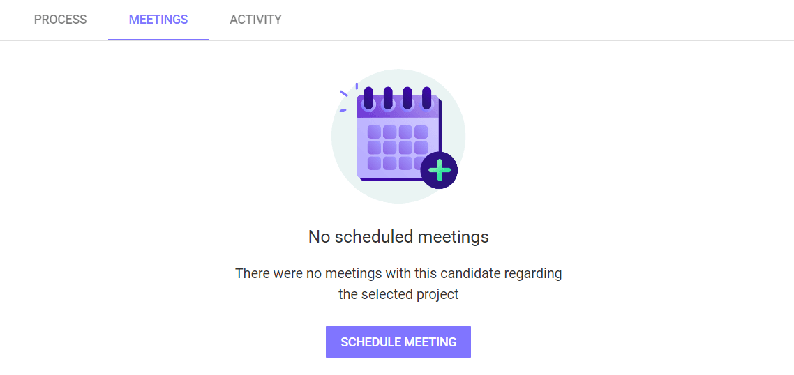 Empty Meetings tab