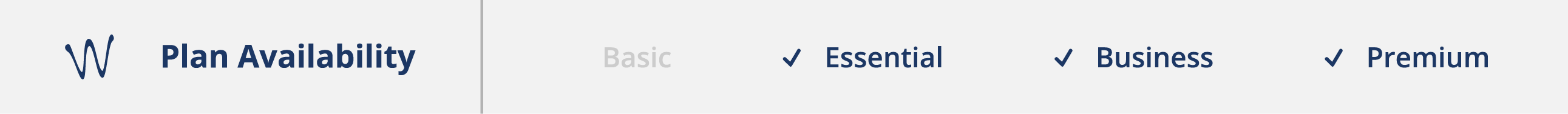 Plan Availability: Essential + Business + Premium