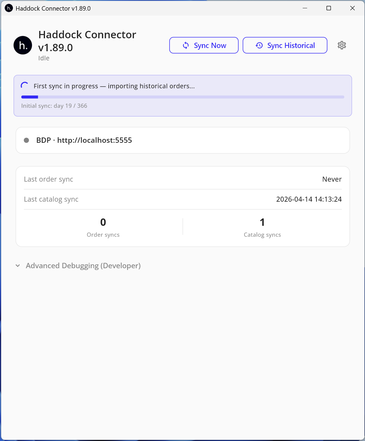 Estado de la conexión