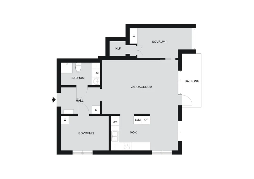 Floor plan for Blekholmsterrassen 7, våning 6