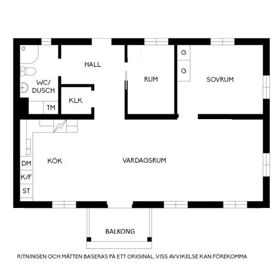 Floor plan for Hambovägen 1D