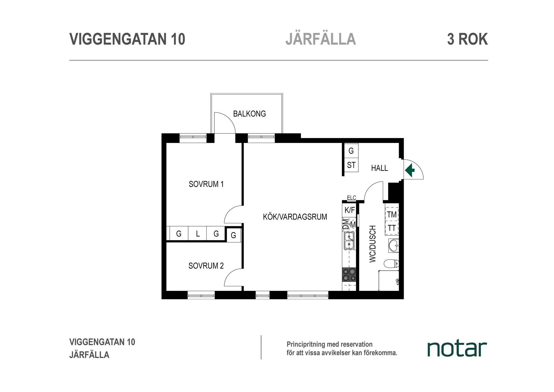 Planritning för Viggengatan 10