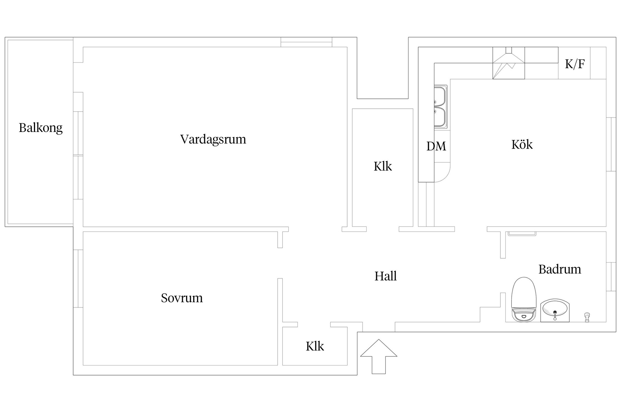 Planritning för Slättadammsgatan 7D