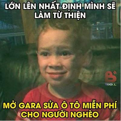 Còn nhỏ mà có lòng vây là tốt lắm nè