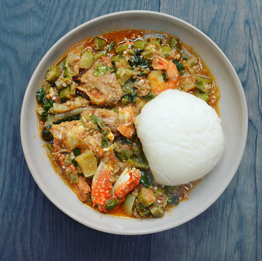 Banku and Okro Stew or Soup