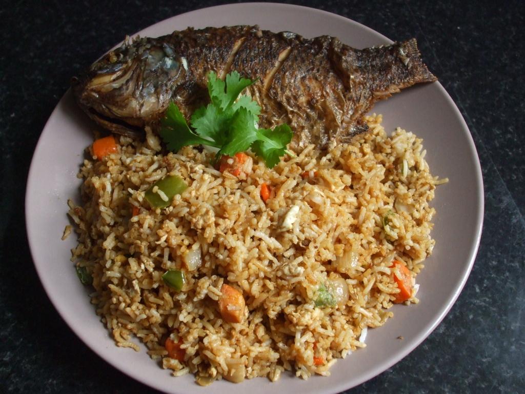 Grilled Tilapia with fried rice