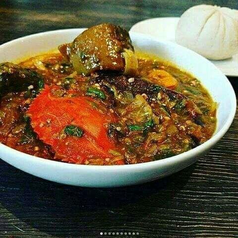 Banku With Assorted Okro Stew