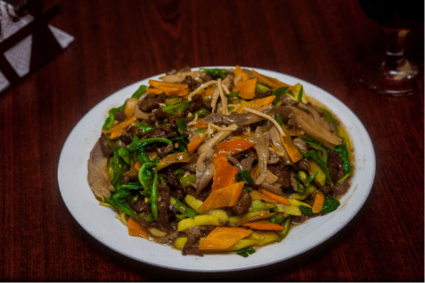 Pan Fried Noodles with Beef