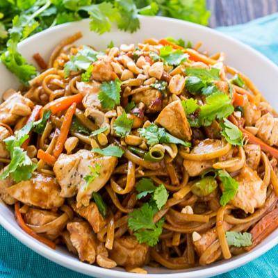 Pan Fried Noodles with Chicken