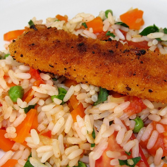 Vegetable Rice and Fish