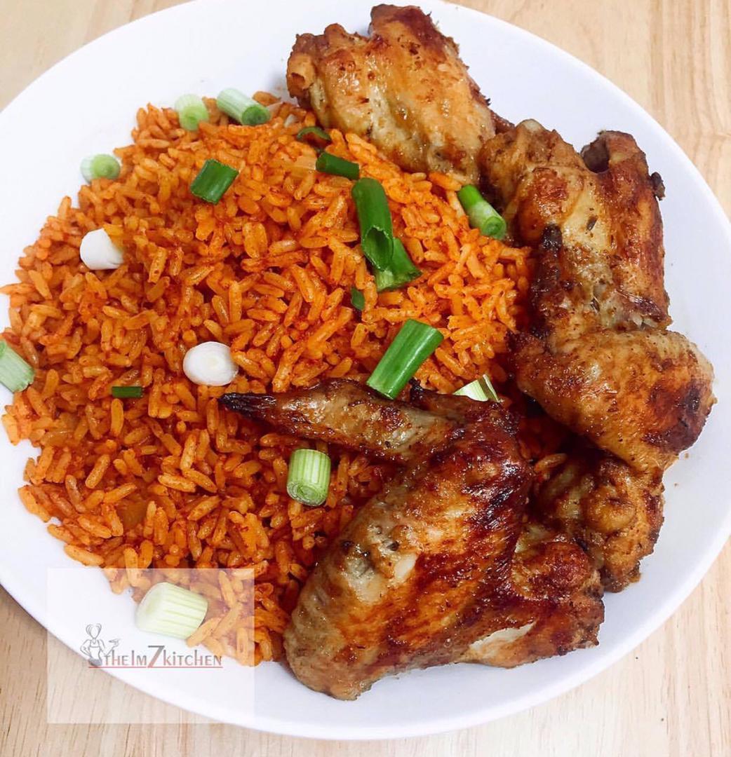 Mayford jollof + spicy wings