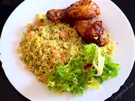 Fried rice and chicken