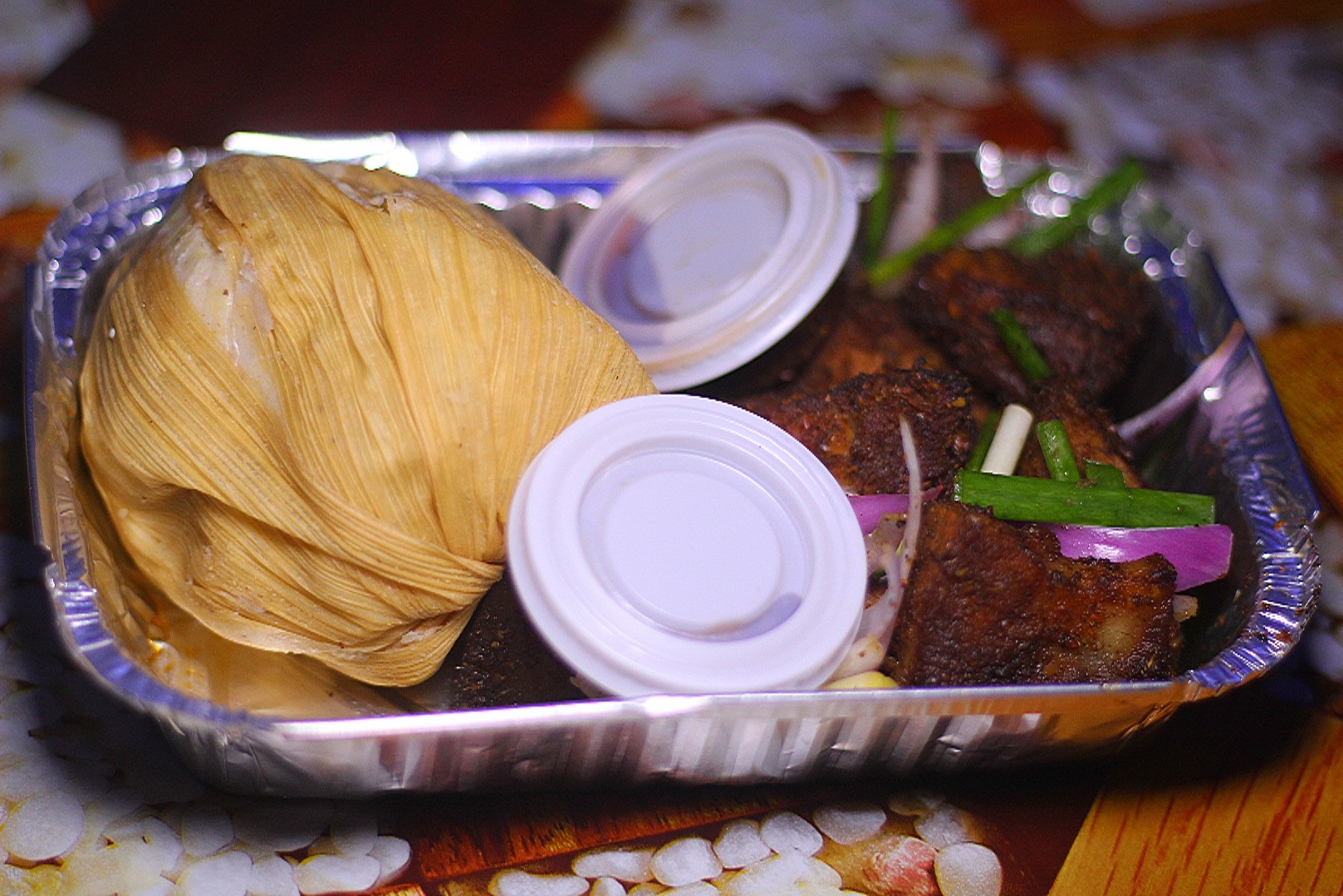 Grilled / Fried Pork with Kenkey