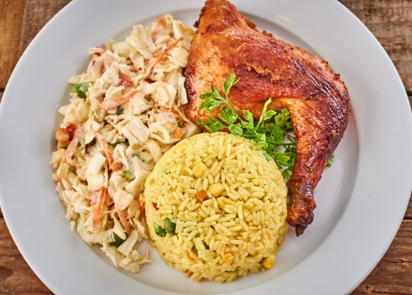 Fried Rice with Grilled Chicken & Salad