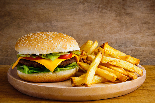 Burger and Chips