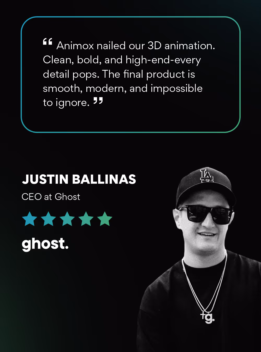 Ghost testimonial