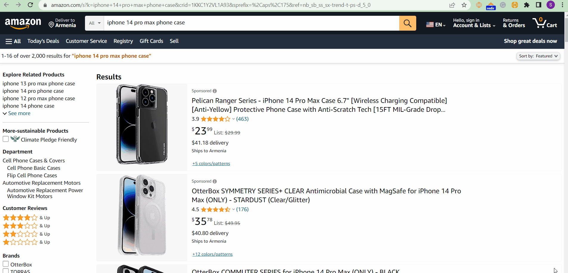 Scraping Amazon search results