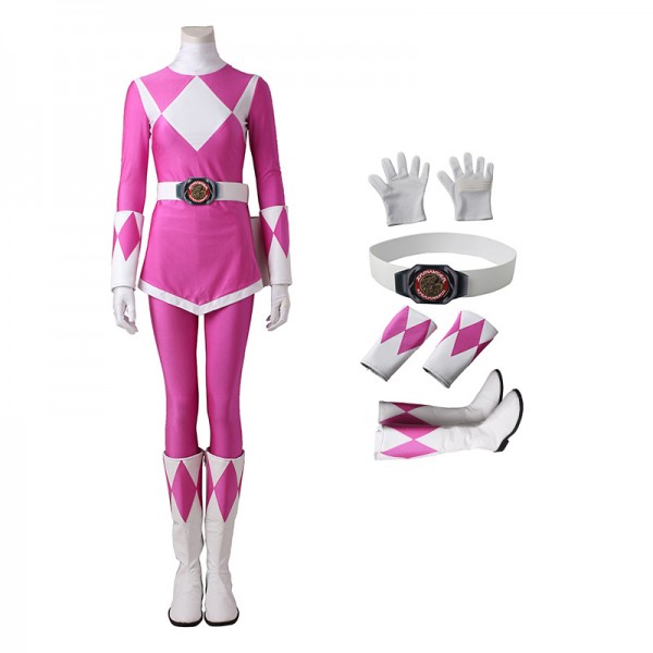 Mei Ptera Ranger Costume Pink Mighty Morphin' Power Rangers Cosplay Costumes - Champion Cosplay