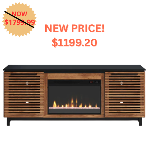 A tall, pyramid-shaped outdoor patio heater with a black base and a visible flame tube, on sale. The image shows the original price of $399 crossed out, a previous 'NOW' price of $279.30 also crossed out, and a 'NEW PRICE!' of $199.50.