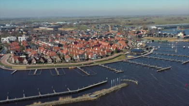 Lucht video van Grouw in Friesland Nederland