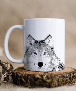 Gray Wolf Mug Gift For Wolf Lovers