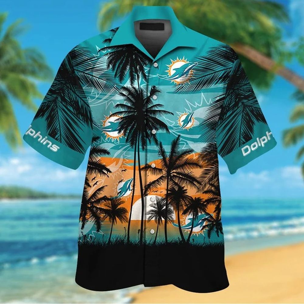 Miami Dolphins Hawaiian Shirt Summer Beach Pool T-Shirt Holiday Short Sleeve Top 