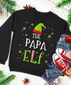 Father Ugly Sweater  Papa Elf Matching Family Group Christmas Party Pajama Ugly Christmas Sweater T-Shirt